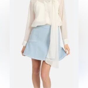 Elegant Light Blue Women's Skirt
